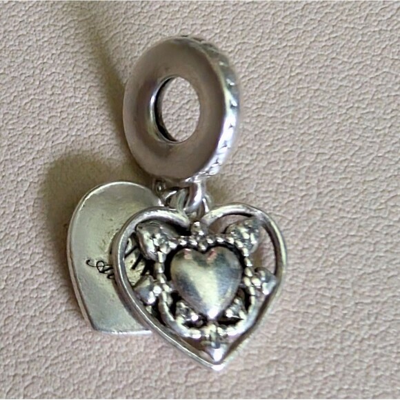 Pandora Sterling Silver Charm "My Wife Always" Heart - Picture 1 of 3